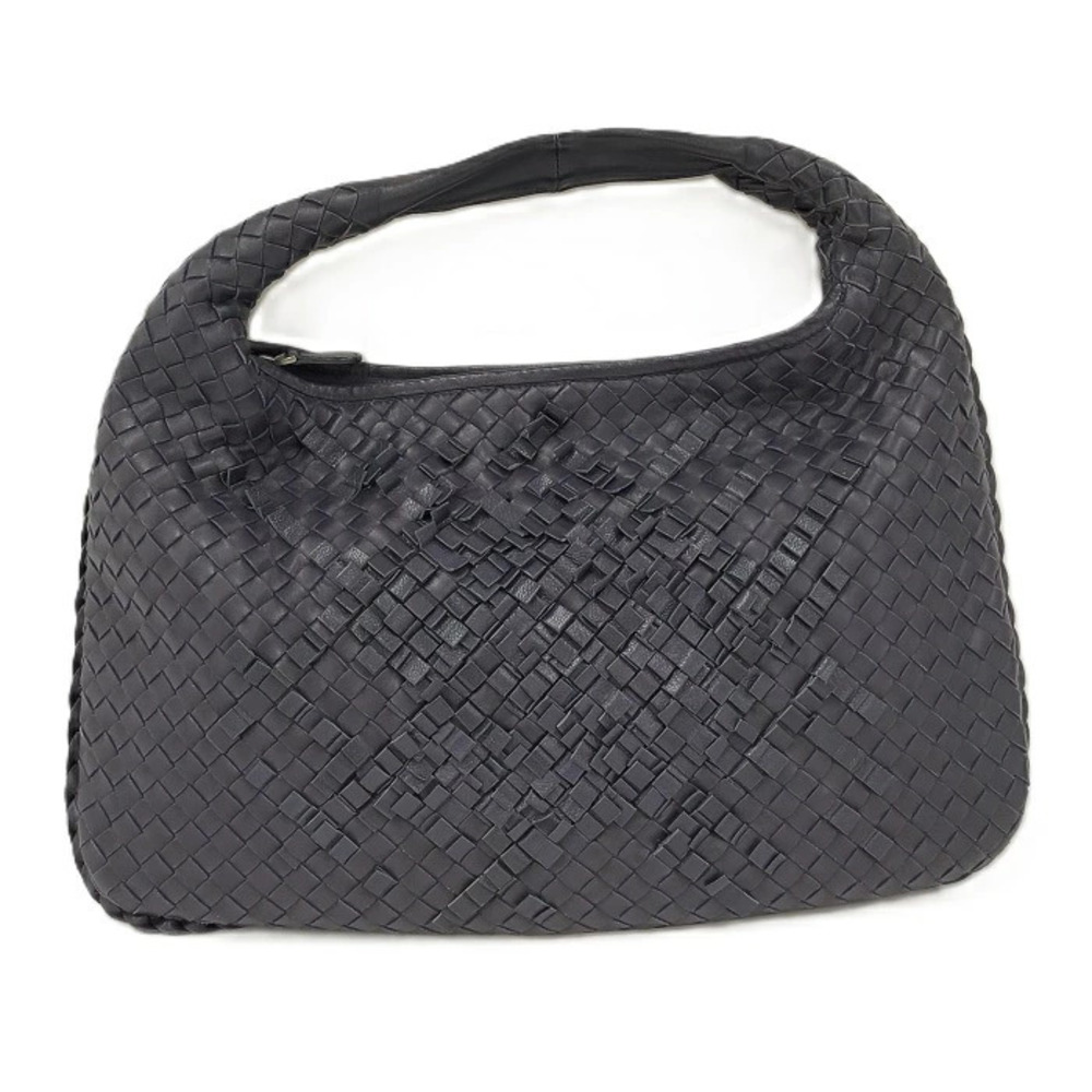Bottega Veneta Handbag Leather Navy Blue